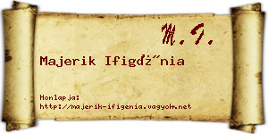 Majerik Ifigénia névjegykártya